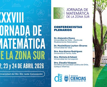 Disponible Segundo Anuncio, XXXVIII Jornada de Matemática de la Zona Sur 2026, Universidad Católica del Bío-Bío